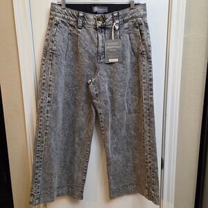 Democracy "Ab" Technology Skyrise Wide Leg Crop Jeans Women's Size 10
